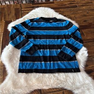 Tony Hawk Blue and Black Striped Kids Shirt